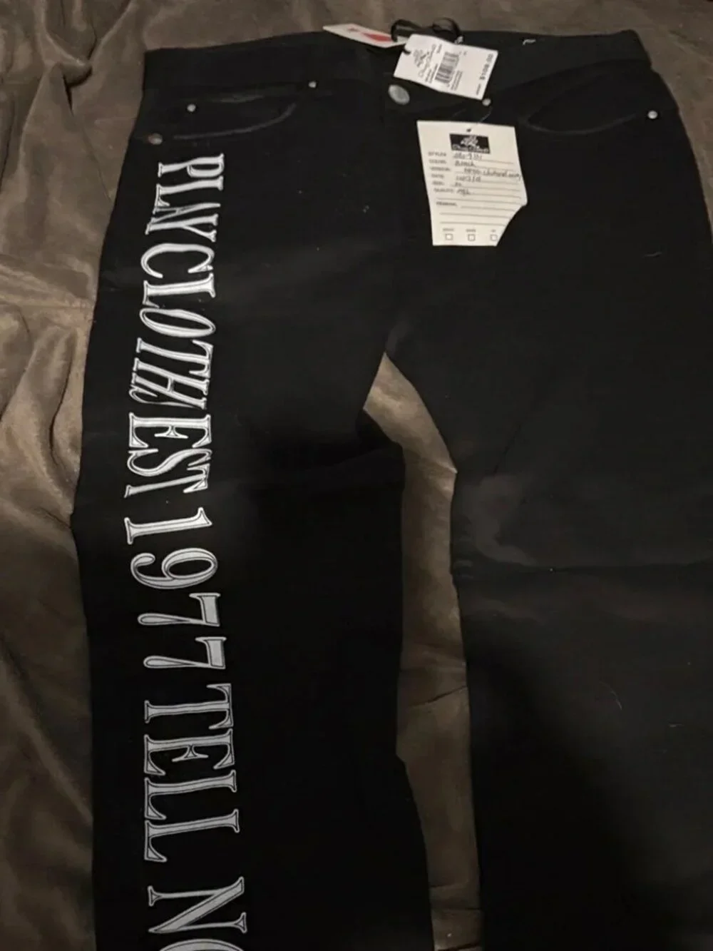 Play Cloths Men's Black Skinny Jeans